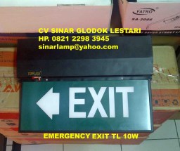 Lampu Emergency EXIT TL 10W Merk Top Flash